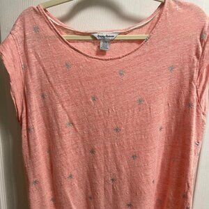 Tommy Bahama Coral Top with Palm Tree Print